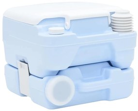 Luz de casa de banho portátil vidaXL Azul e Branco Plástico 10 L