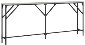 Mesa consola 180x23x75 cm derivados de madeira cinzento sonoma