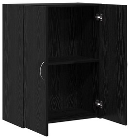 Gabinete de Escritório Carvalho Preto 60x32x77.5 cm Madeira Engenheira