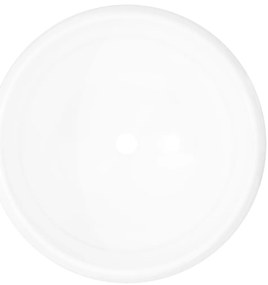 Lavatório redondo em cerâmica branco 40x15 cm