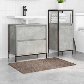 Tapete de Banho Retangular Castanho 60x90 cm Polipropileno Antiderrapa