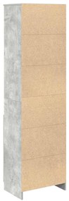 Armário alto 50x35x180 cm derivados de madeira cinza cimento
