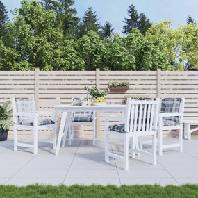 vidaXL Almofadões lombares cadeiras jardim 4pcs tecido xadrez cinzento