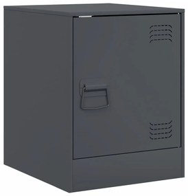 Mesas de cabeceira 2 pcs 34,5x39x44 cm aço antracite
