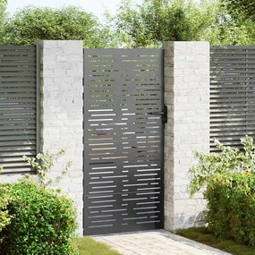 vidaXL Portão de Jardim Preto 105 x 200 cm Aço com Revestimento em Pó