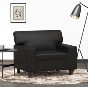 vidaXL Poltrona couro artificial 60 cm preto