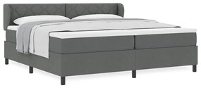 Camas Box com Colchão vidaXL Cinza Escuro 200x200 cm Tecido