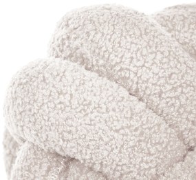 Conjunto de 2 almofadas decorativas com nó em tecido bouclé branco 19 x 19 cm MALNI Beliani