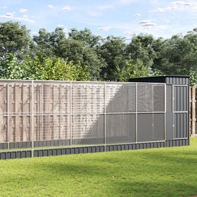vidaXL Aviário com extensão 830x203x216 cm aço prateado