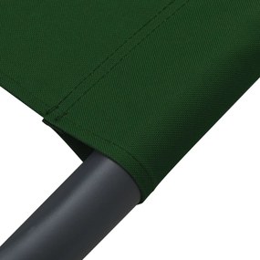 Espreguiçadeira com toldo e almofadas verde