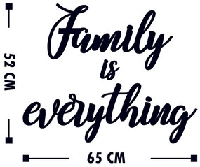 Acessório Decorativo de Parede Family Is Everything – Preto – 46 x 25