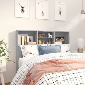 vidaXL Armário de cabeceira 120x19x103,5 cm sonoma cinzento