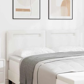 Cabeceira vidaXL Design Simples Branco Puro 140 cm em Couro Sintético