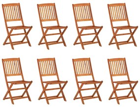 9 pcs conj. de jantar para jardim 180x90x75 cm acácia maciça