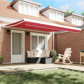 Tecido de reposição para toldo 4x3 m Frame Vermelho