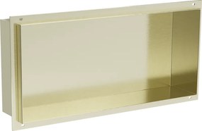 Mexen X-Wall-NR prateleira embutida sem borda 45 x 20 cm, ouro escovado - 1951452010
