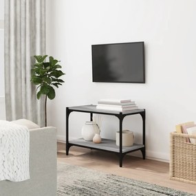 Móvel de TV 60x33x41 cm derivados madeira/aço cinzento sonoma