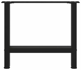 Pés para mesa de centro pretos 2 peças 50x(42-43) cm aço