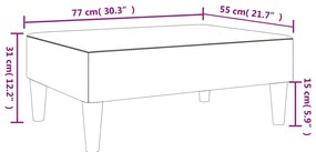 Apoio de pés 77x55x31 cm couro artificial cinza