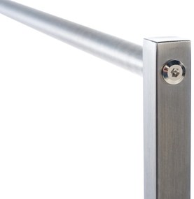Cabideiro Lara em metal 150 x 38 x 120 cm Prateado