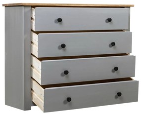 Móvel lateral 80x40x73 cm pinho Panama cinzento