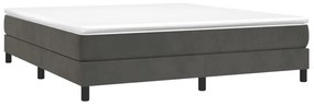 Estrutura de cama sem colchão 180x200 cm veludo cinzento-escuro