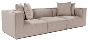 Sofá de 3 Lugares Sora – Bege Areia – 270 cm x 65 cm x 95 cm