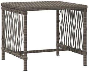 Espreguiçadeira Conjunto de 3 Cinza e azul-marinho Vime PE, metal