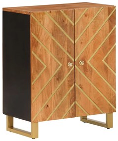 Móveis de apoio 3pcs 60x33,5x75 mangueira maciça castanho/preto