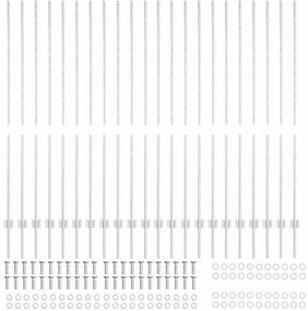 Postes de Cerca 44 pcs Prateado Altura de 150cm Aço Galvanizado