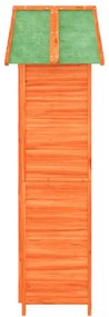 Abrigo p/ ferramentas jardim 89x52,5x175 pinho maciço castanho