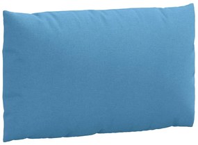 Almofadões de paletes 3 pcs mesclado tecido azul