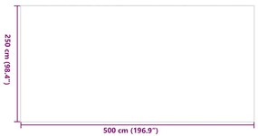 Tapete para Exterior 'ARAKIL'Preto e Cinza 250x500 cm PP