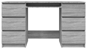 Secretária 140x50x77 cm derivados de madeira sonoma cinza