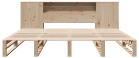 Cama com estante sem colchão 180x200 cm madeira maciça