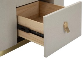 MESA DE CABECEIRA BEAUTY 60X40X47 CM CREME E DOURADO