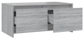 Mesa de Centro com 2 Gavetas - Cinzento - Design Nórdico