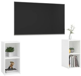 Móveis de TV 2 pcs 72x35x36,5 cm derivados de madeira branco