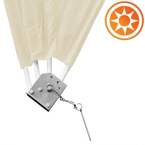 Toldo lateral com Painéis dobráveis para varanda 140x140cm Bege