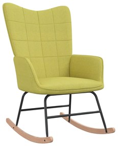 328012 vidaXL Cadeira de baloiço tecido verde