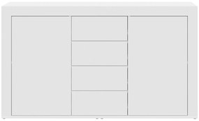 Aparador Branco Branco Madeira 120 x 36 x 69 cm Armazenamento