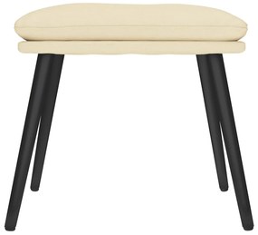 Apoio de pés 45x29,5x35 cm tecido cor creme
