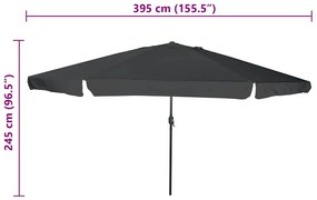 Guarda-Sol 395x245 cm Antracite