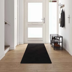 vidaXL Runner de Carpete Preto 80 x 500 cm 100% Polipropileno Tuft