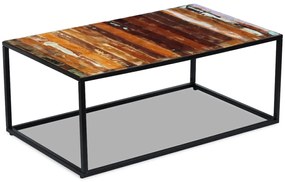 Mesa de centro 100x60x40 cm madeira recuperada maciça