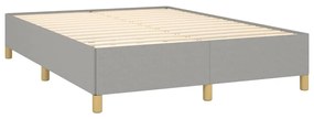 Estrutura de cama 140x190 cm tecido cinza-claro