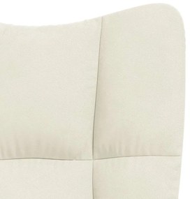 Cadeira de descanso veludo branco nata