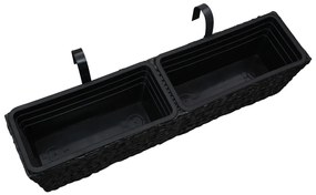 Floreiras de pendurar 2 pcs jacinto de água preto