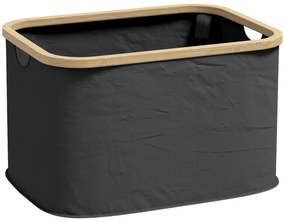 HOMCOM Cesto para Roupa Dobrável Cesto para Roupa Suja 36 L para Casa de Banho Dormitório Lavandaria 44,3x33,3x26,5 cm Preto