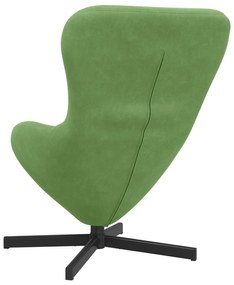 Poltrona Egg VidaXL Verde Claro Veludo